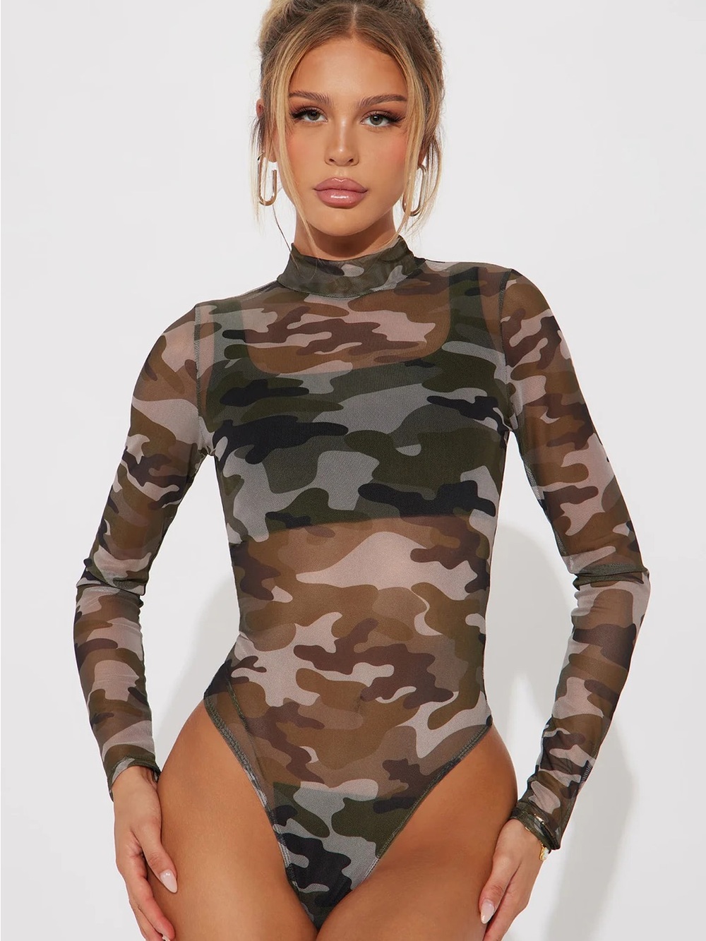 Send You My Location Camo Bodysuit - Camouflage